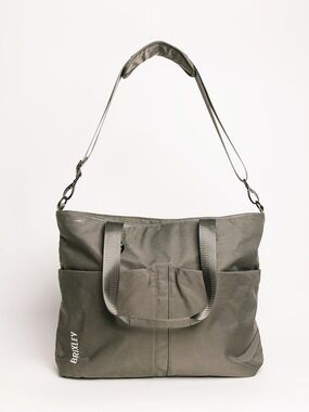 Gray Brixley Tote Bag with Shoulder Strap